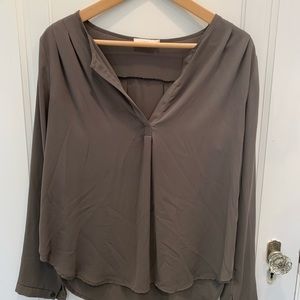 Lush Olive Green Long Sleeve Blouse